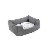 Hundebett mit Wendekissen und erhöhtem Rand