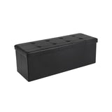 Polsterbank mit Stauraum 110 cm Schwarz