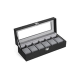 Uhrenbox mit Glasdeckel und Schloss