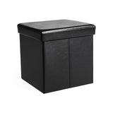Sitzwürfel Kunstleder Schwarz
