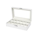 Weiße Uhrenbox  für 12 Uhren